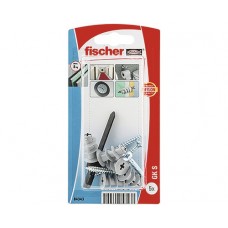 Dibluri plastic autoforante cu șurub Fischer GK-S 4,5x35 mm, pachet 5 bucăți, pentru gipscarton, incl. unealtă de montaj Fischer 84343